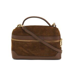 CHEVAL Chocolate Made In Italy Suede Trunk Crossbody